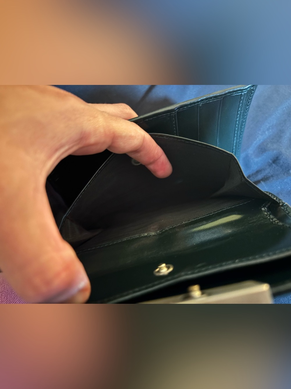 Prada Black Calf Leather Continental Wallet - Picture 6 of 7